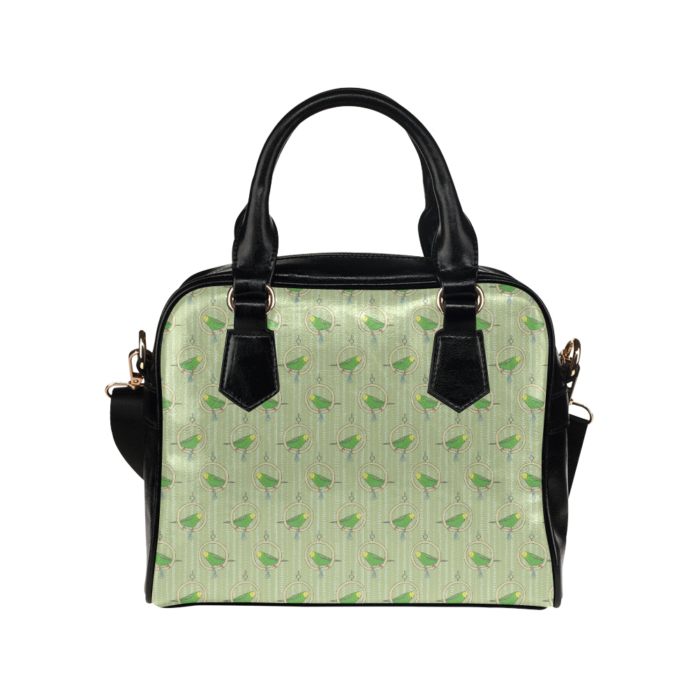Budgerigar Pattern Print Design 02 Shoulder Handbag