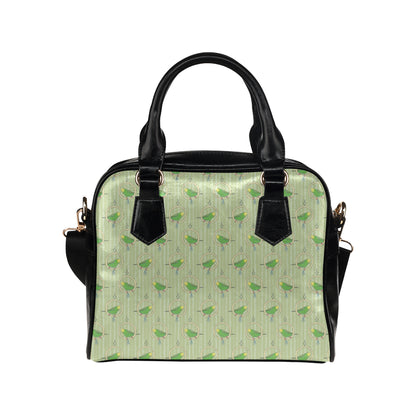 Budgerigar Pattern Print Design 02 Shoulder Handbag