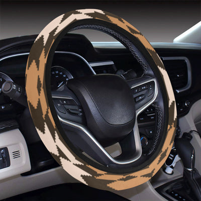 Native Pattern Print Design A02 Steering Wheel Cover with Elastic Edge