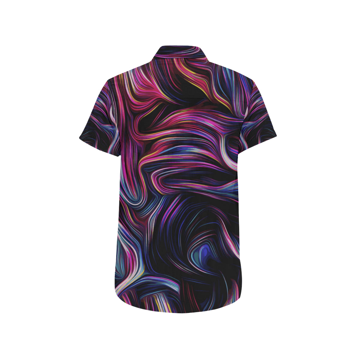 Liquid Pattern Print Design 01 Men's Short Sleeve Button Up Shirt