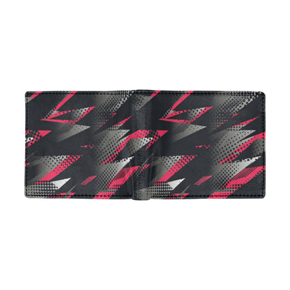 Racing Style Pattern Print Design A04 Men's ID Card Wallet