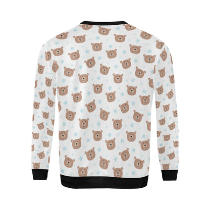 Bear Pattern Print Design BE02 Men Long Sleeve Sweatshirt