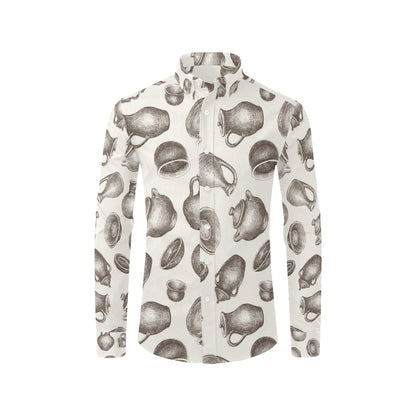 Pottery Pattern Print Design A01 Men's Long Sleeve Shirt