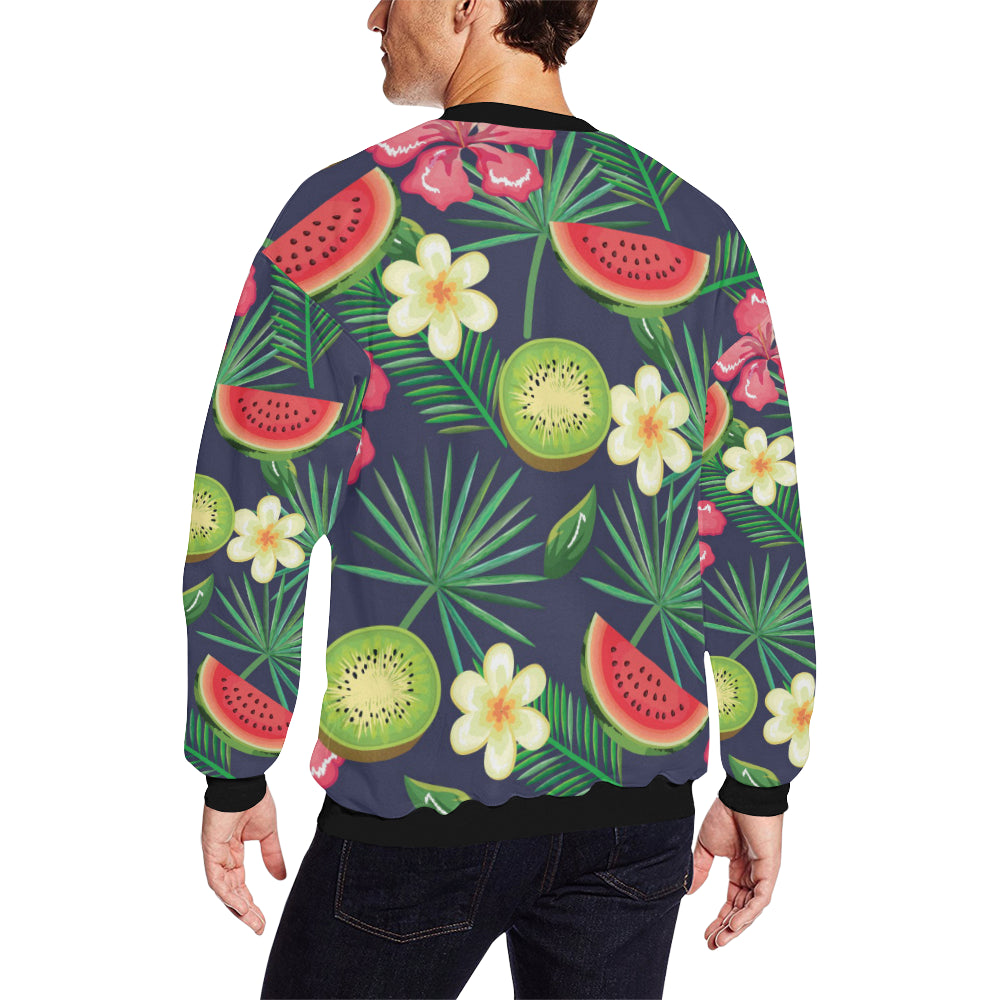 Tropical Fruits Pattern Print Design TF05 Men Long Sleeve Sweatshirt