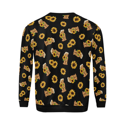 Sunflower Pattern Print Design SF016 Men Long Sleeve Sweatshirt
