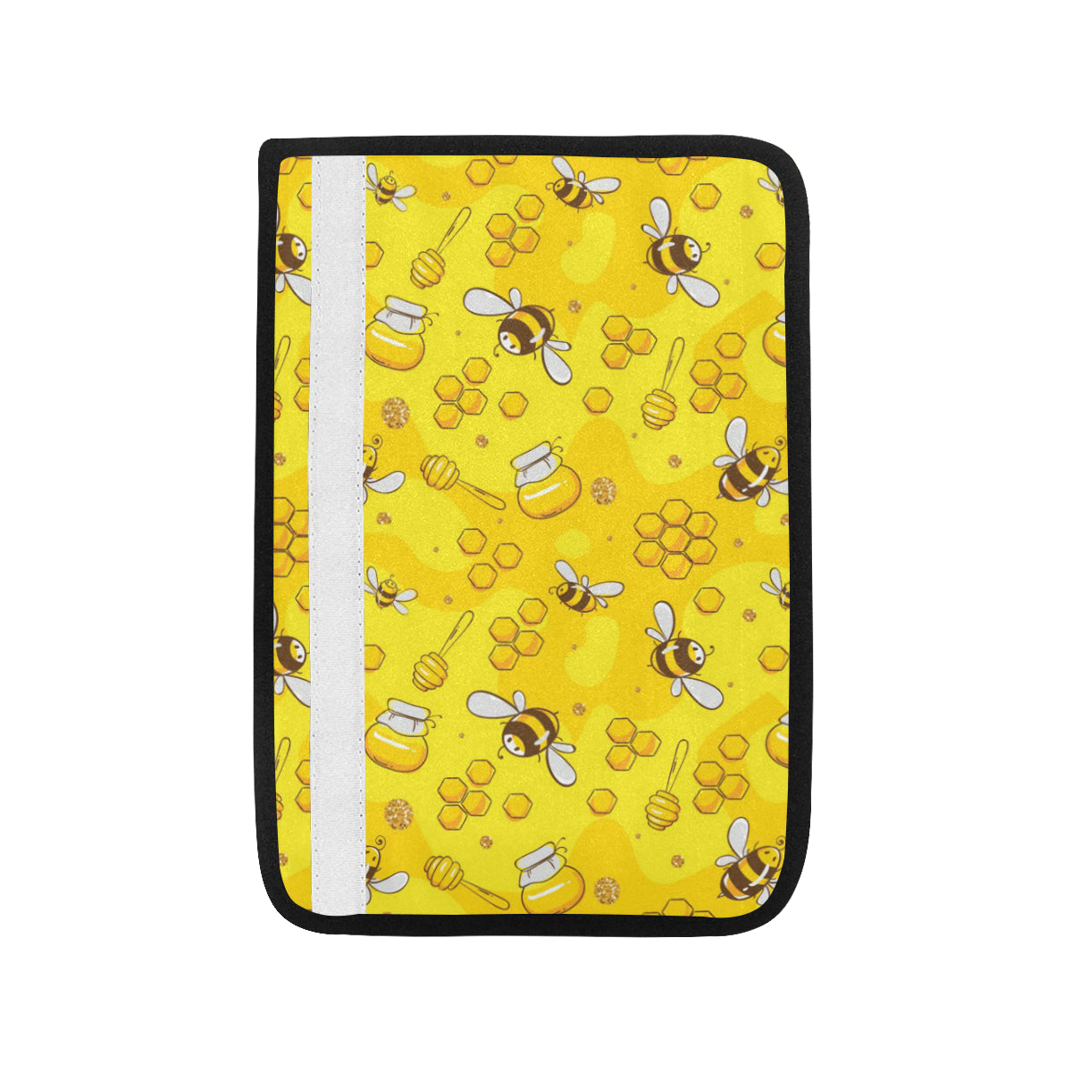 Bee Pattern Print Design BEE01 Car Seat Belt Cover