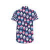 Cupcake Pattern Print Design CP04 Men's Short Sleeve Button Up Shirt