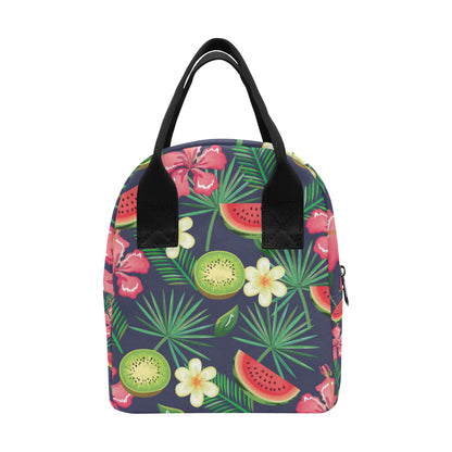 Tropical Fruits Pattern Print Design TF05 Insulated Lunch Bag