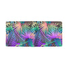 Neon Flower Tropical Palm Leaves Men's ID Card Wallet