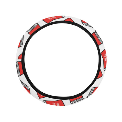 Bible Pattern Print Design 03 Steering Wheel Cover with Elastic Edge