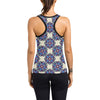 lotus Boho Pattern Print Design LO08 Women's Racerback Tank Top