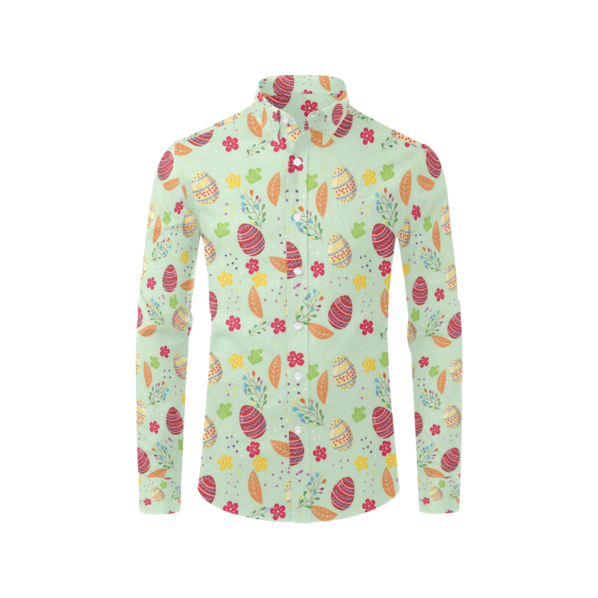 Easter Eggs Pattern Print Design RB07 Men's Long Sleeve Shirt