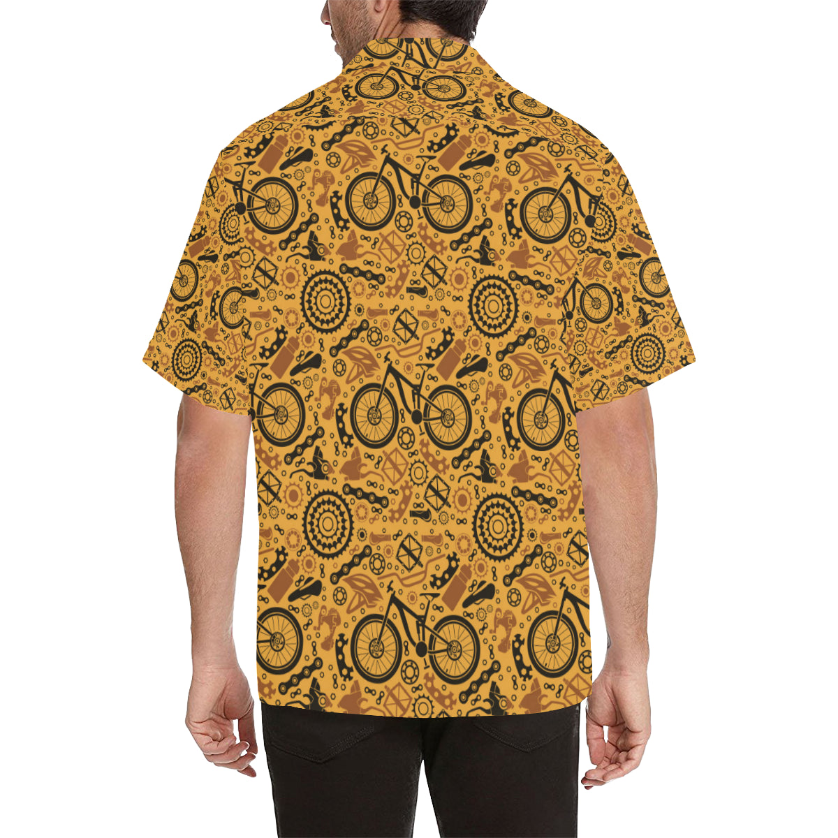 Mountain bike Pattern Print Design 03 Men's Hawaiian Shirt