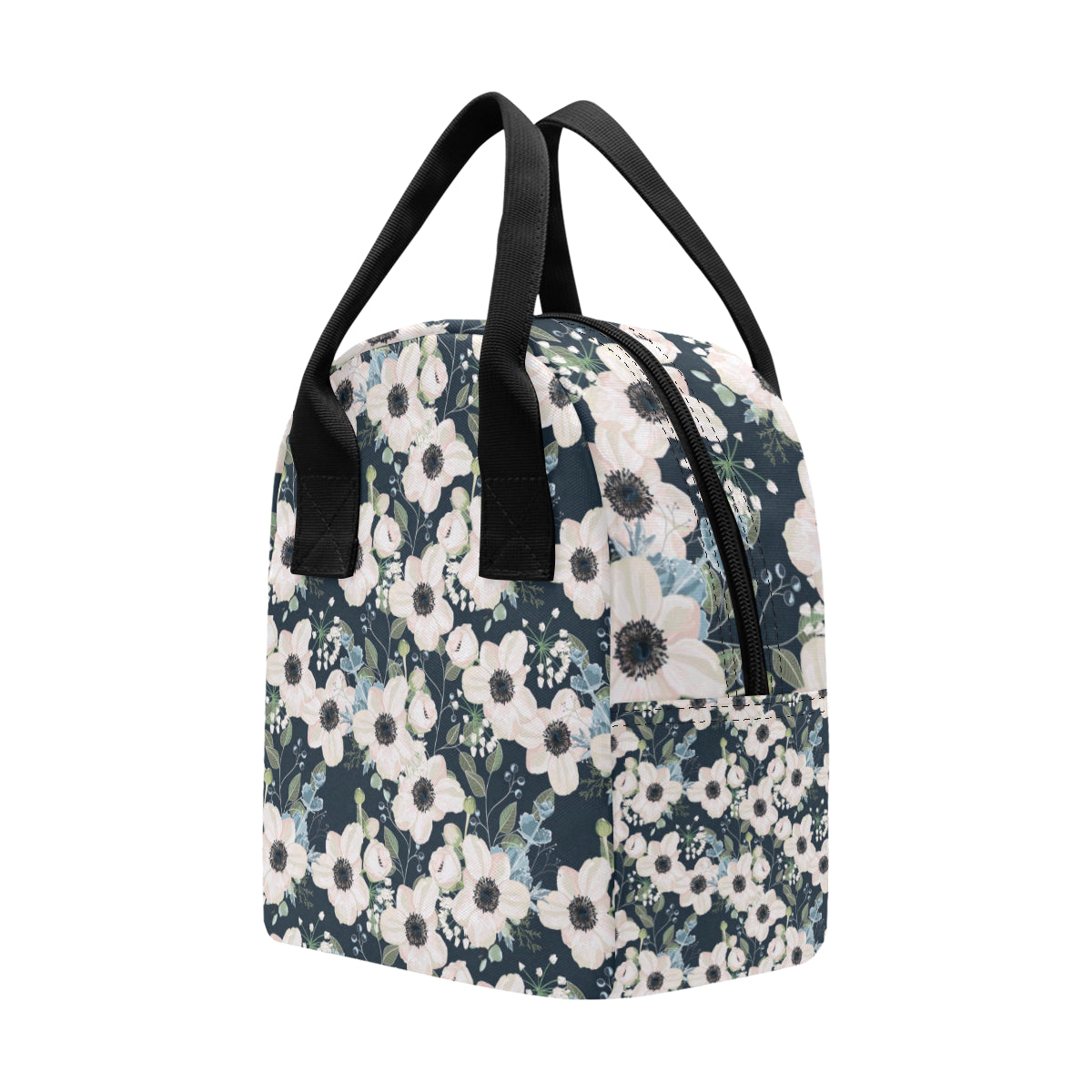 Anemone Pattern Print Design AM02 Insulated Lunch Bag