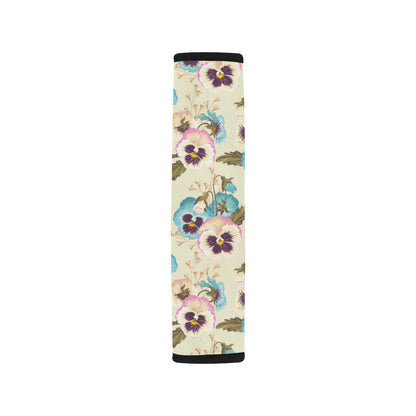 Pansy Pattern Print Design A02 Car Seat Belt Cover