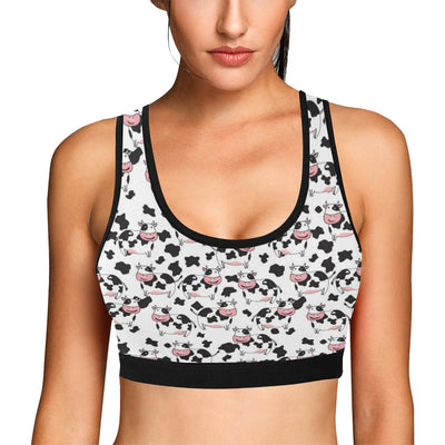 Cow Pattern Print Design 02 Sports Bra