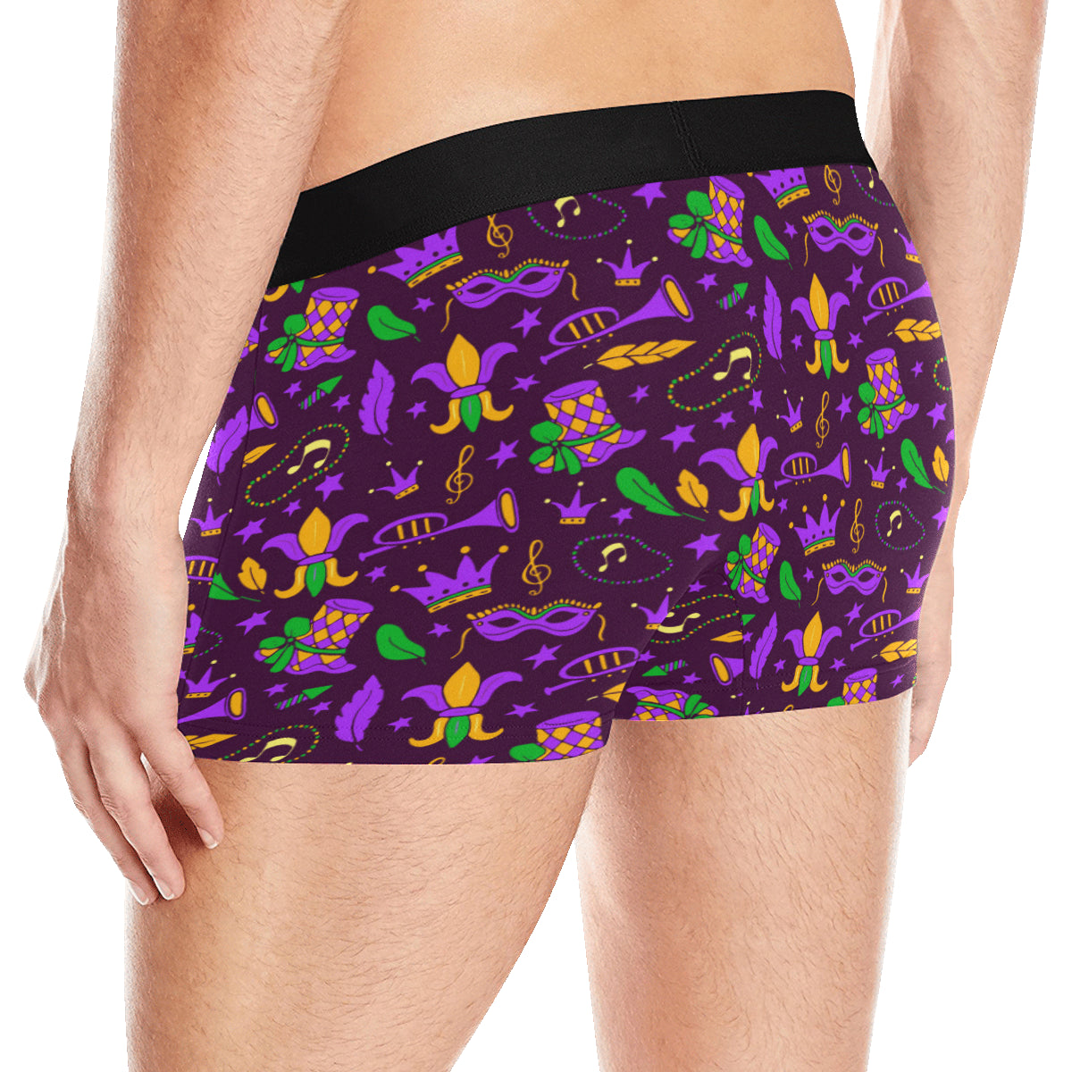 Mardi Gras Pattern Print Design 08 Men's Boxer Briefs