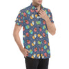 Cupcake Pattern Print Design 02 Men's Short Sleeve Button Up Shirt