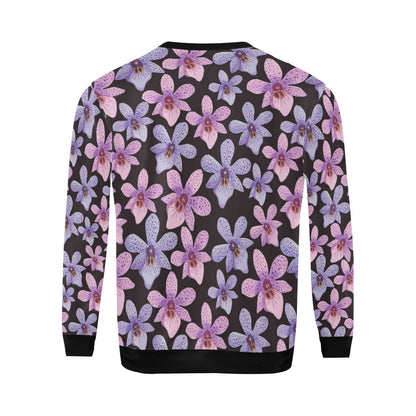 Orchid Pattern Print Design OR08 Men Long Sleeve Sweatshirt