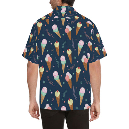Ice Cream Pattern Print Design 04 Men's Hawaiian Shirt