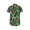 Bird Of Paradise Pattern Print Design BOP05 Men's Short Sleeve Button Up Shirt