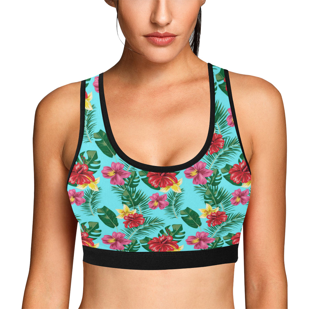 Hibiscus Hawaiian Flower Sports Bra