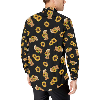 Sunflower Pattern Print Design SF016 Men's Long Sleeve Shirt