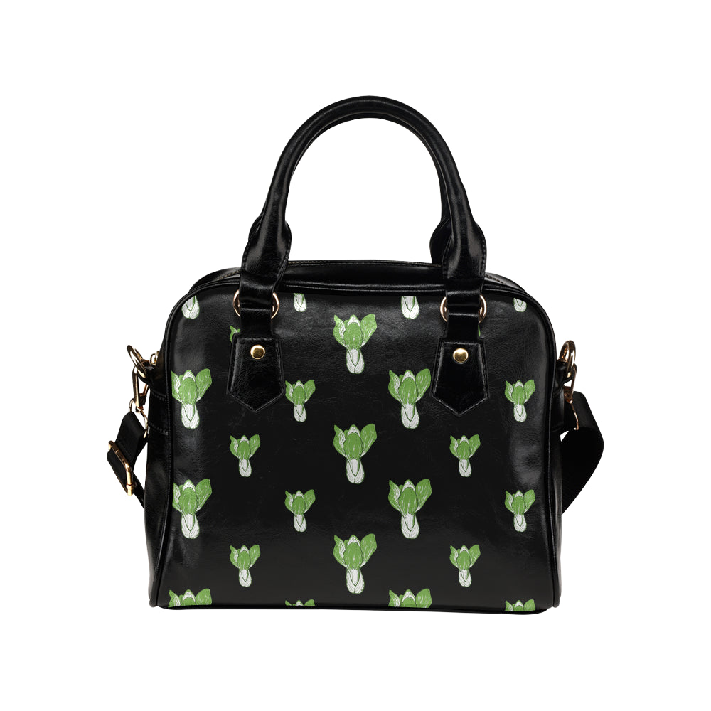 Kale Pattern Print Design 02 Shoulder Handbag