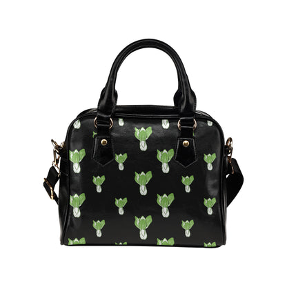Kale Pattern Print Design 02 Shoulder Handbag
