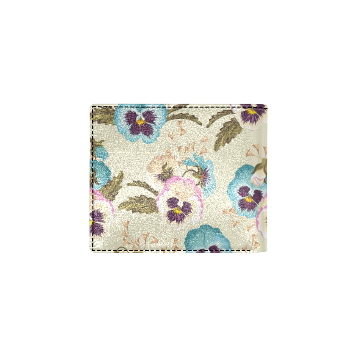 Pansy Pattern Print Design A02 Men's ID Card Wallet
