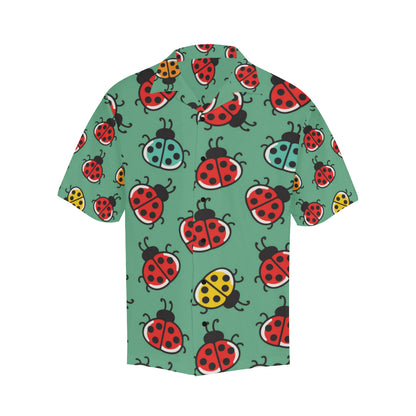 Ladybug Pattern Print Design 02 Men's Hawaiian Shirt