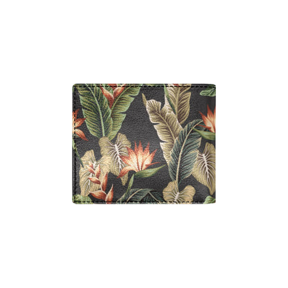 Tropical Flower Pattern Print Design TF014 Men's ID Card Wallet