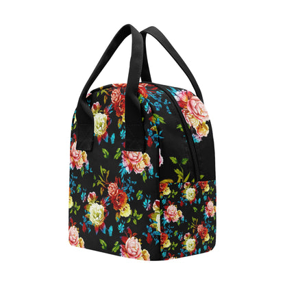 Peony Pattern Print Design PE07 Insulated Lunch Bag