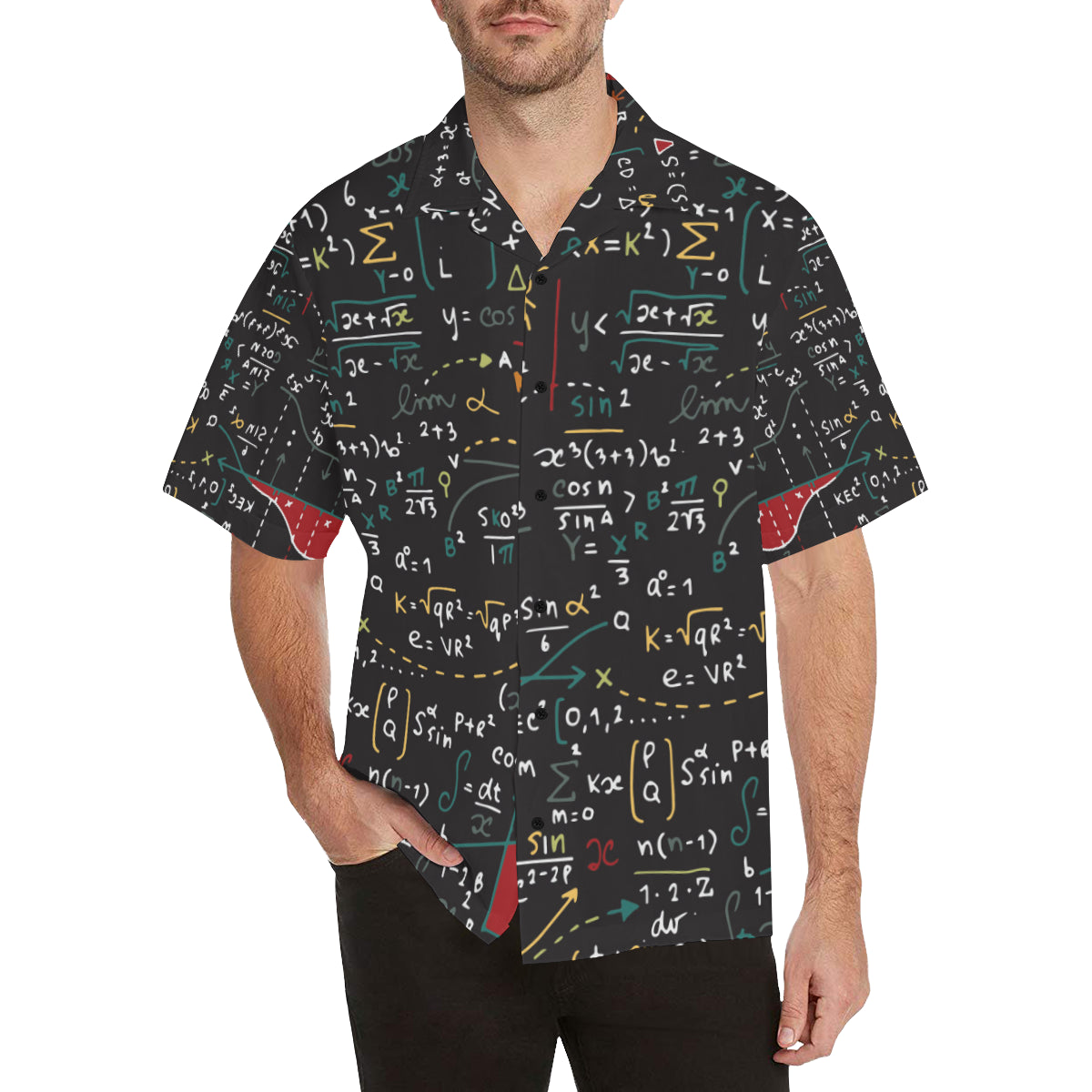 Math Pattern Print Design 04 Men's Hawaiian Shirt