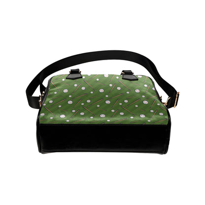 Baseball Pattern Print Design 02 Shoulder Handbag