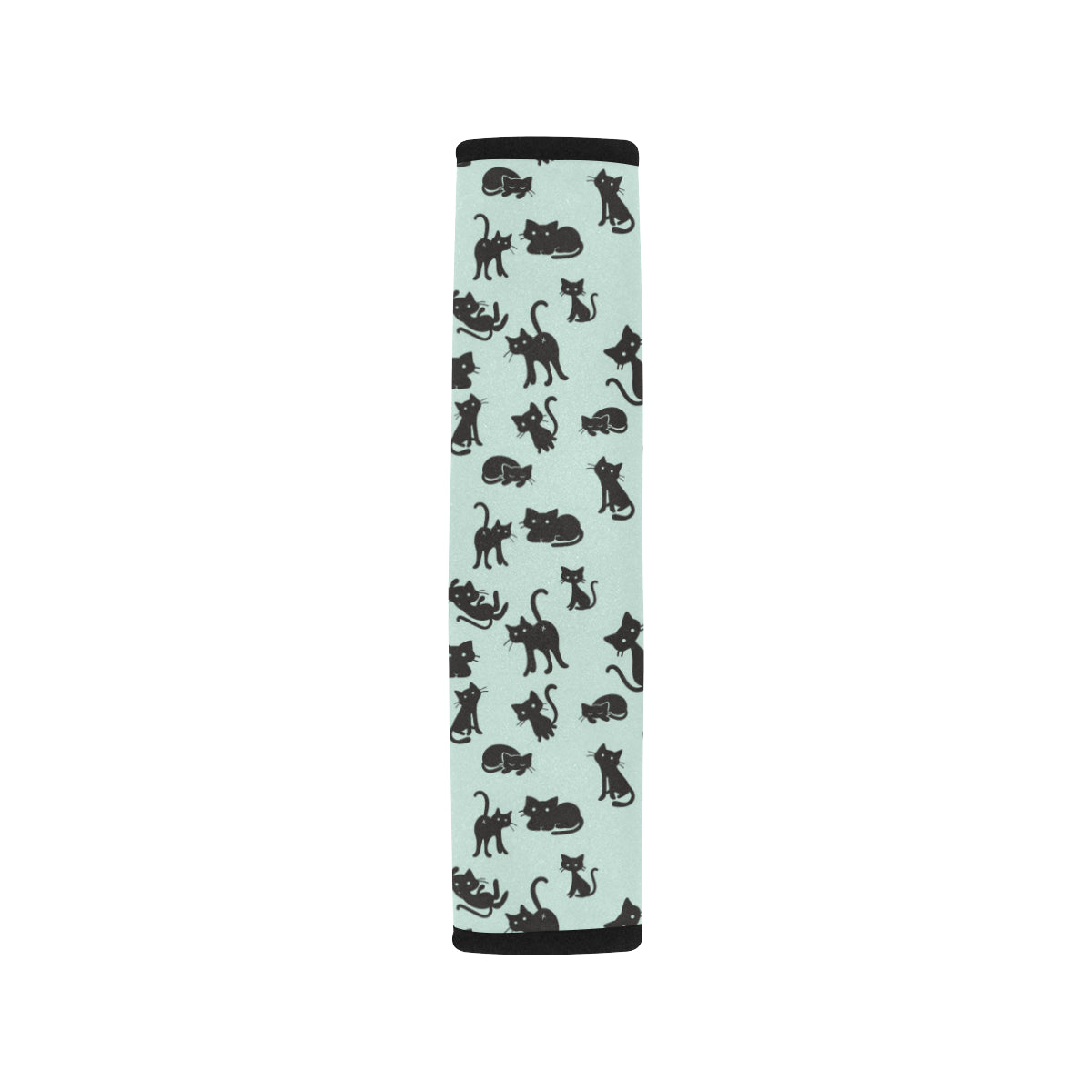 Black Cat Pattern Print Design 04 Car Seat Belt Cover