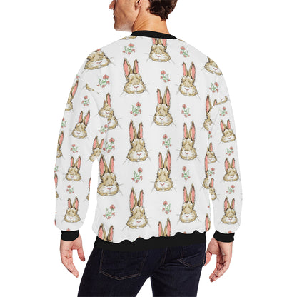 Rabbit Pattern Print Design RB09 Men Long Sleeve Sweatshirt