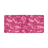 Camo Pink Pattern Print Design 01 Men's ID Card Wallet