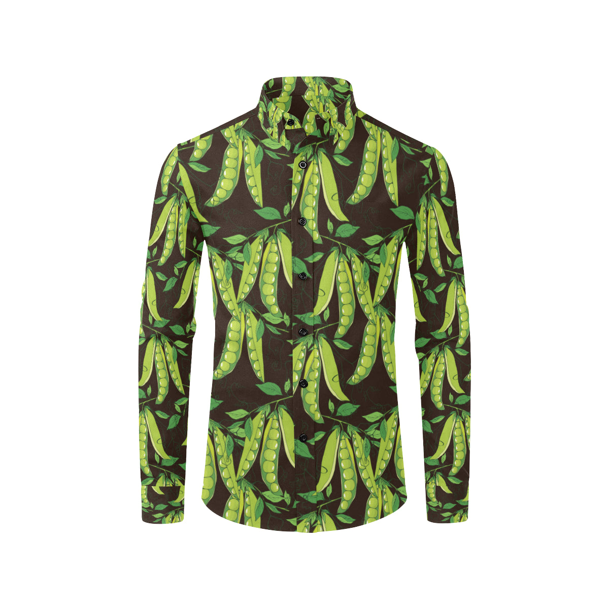 Peas Pattern Print Design A03 Men's Long Sleeve Shirt