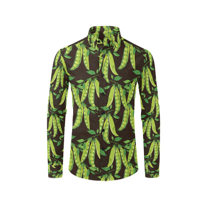 Peas Pattern Print Design A03 Men's Long Sleeve Shirt