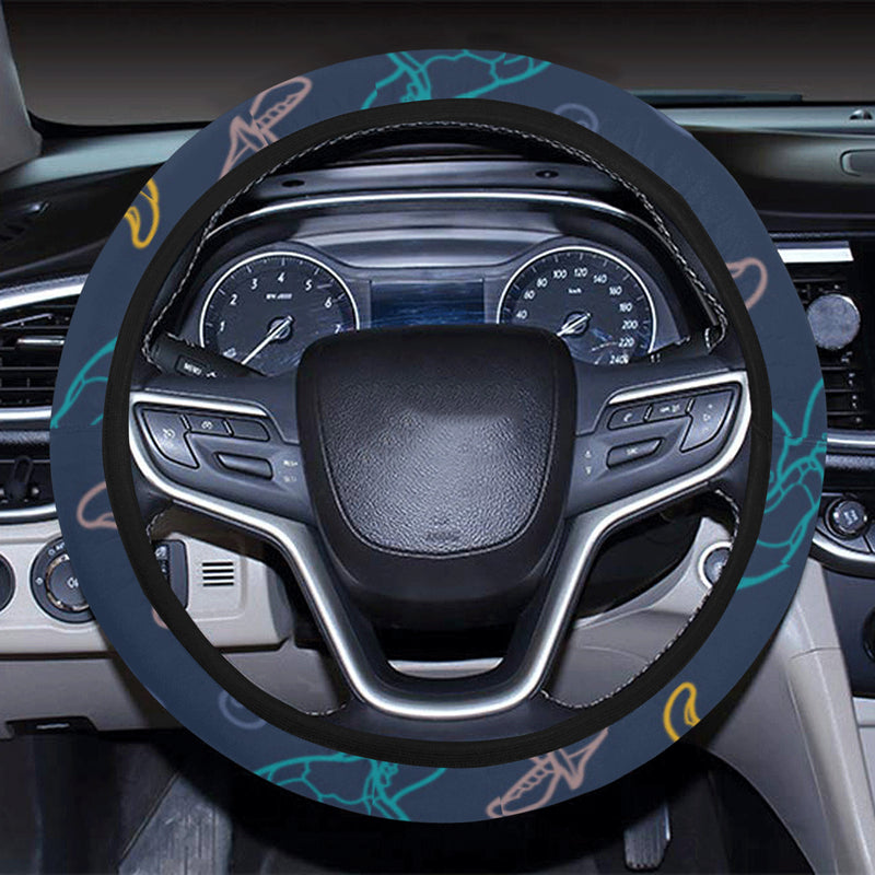 Sea Turtle Baby Print Steering Wheel Cover with Elastic Edge