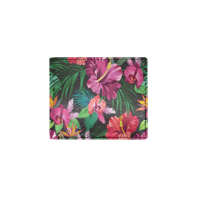 Hawaiian Flower Hibiscus tropical Men's ID Card Wallet