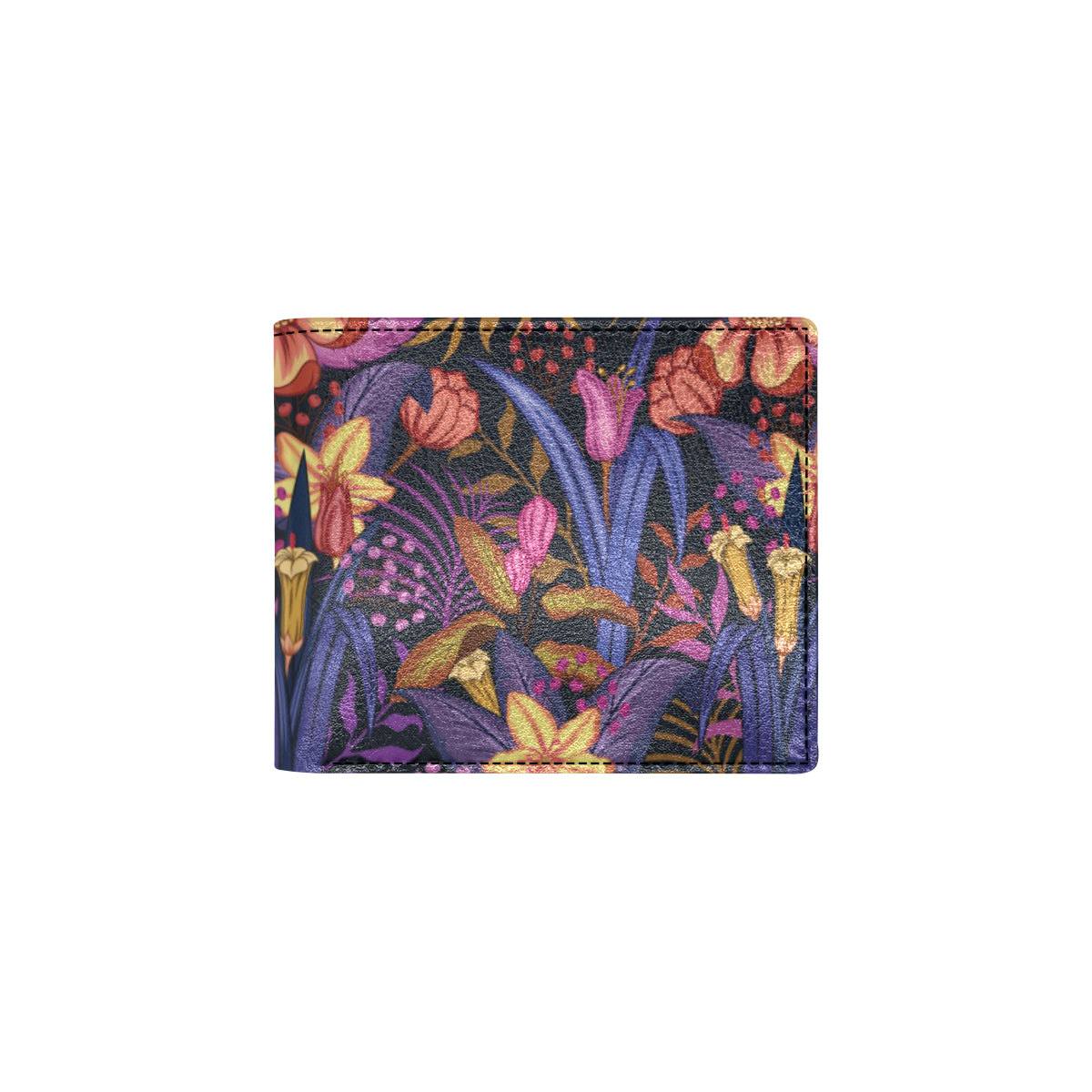 Lily Pattern Print Design LY016 Men's ID Card Wallet