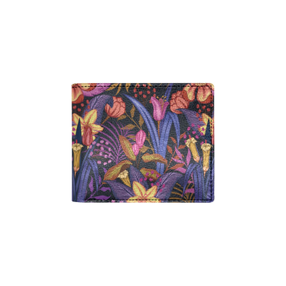 Lily Pattern Print Design LY016 Men's ID Card Wallet