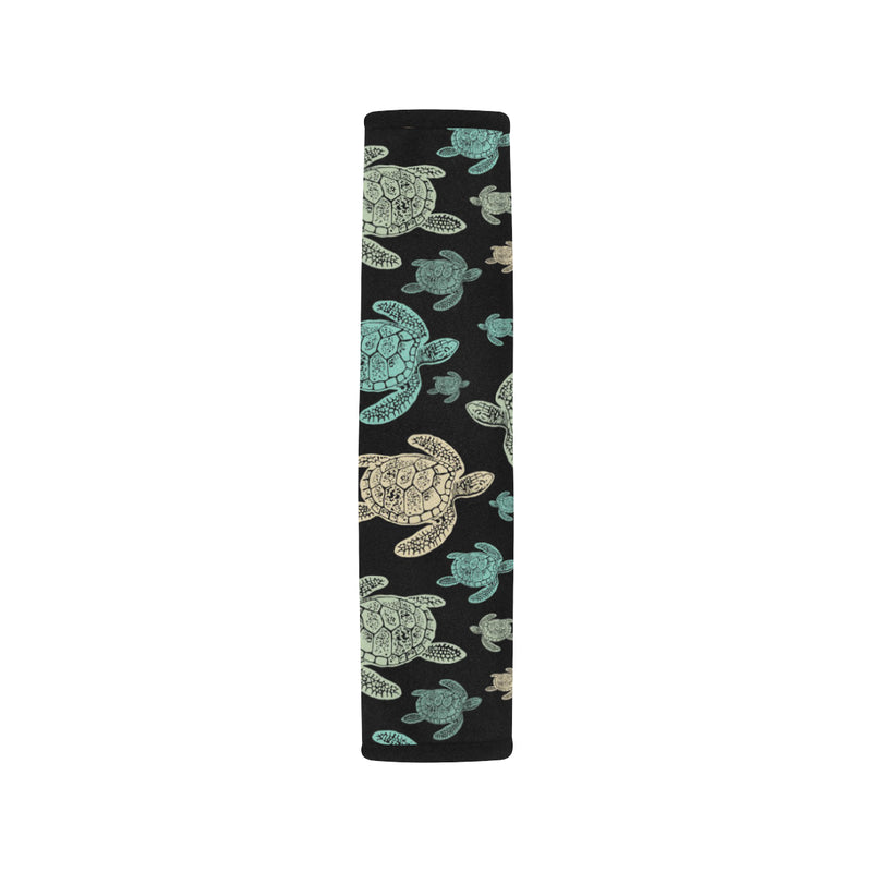 Sea Turtle Stamp Pattern Car Seat Belt Cover