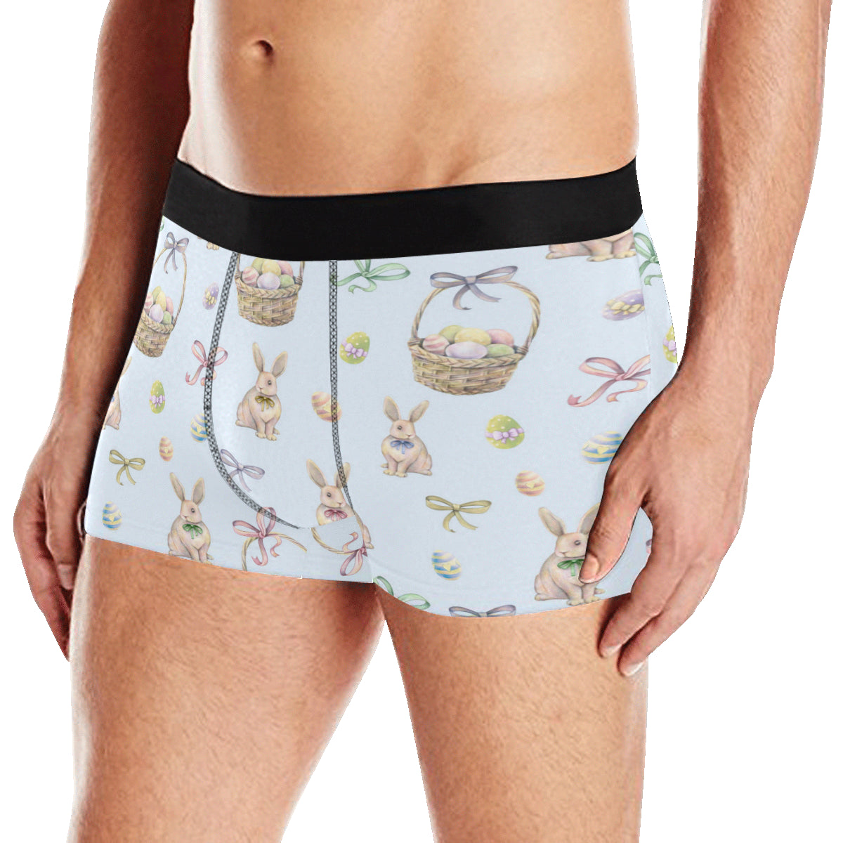 Rabbit Easter Eggs Pattern Print Design 03 Men's Boxer Briefs