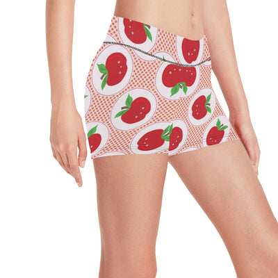 Apple Pattern Print Design AP08 Yoga Shorts