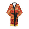 African Pattern Print Design 04 Women's Short Kimono