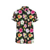 Hibiscus Pattern Print Design HB025 Men's Short Sleeve Button Up Shirt