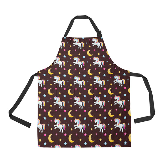 Unicorn Moon Star Apron with Pocket